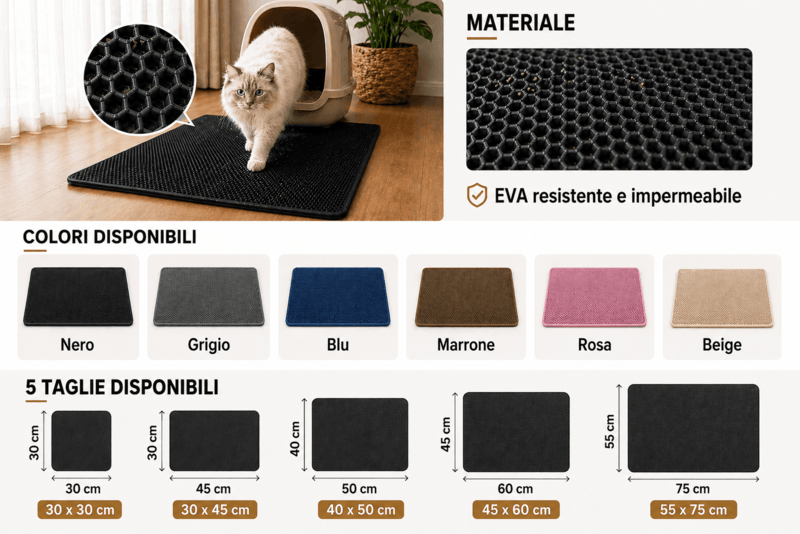 CleanCatMat - Il Tappetino da Lettiera per Gatto